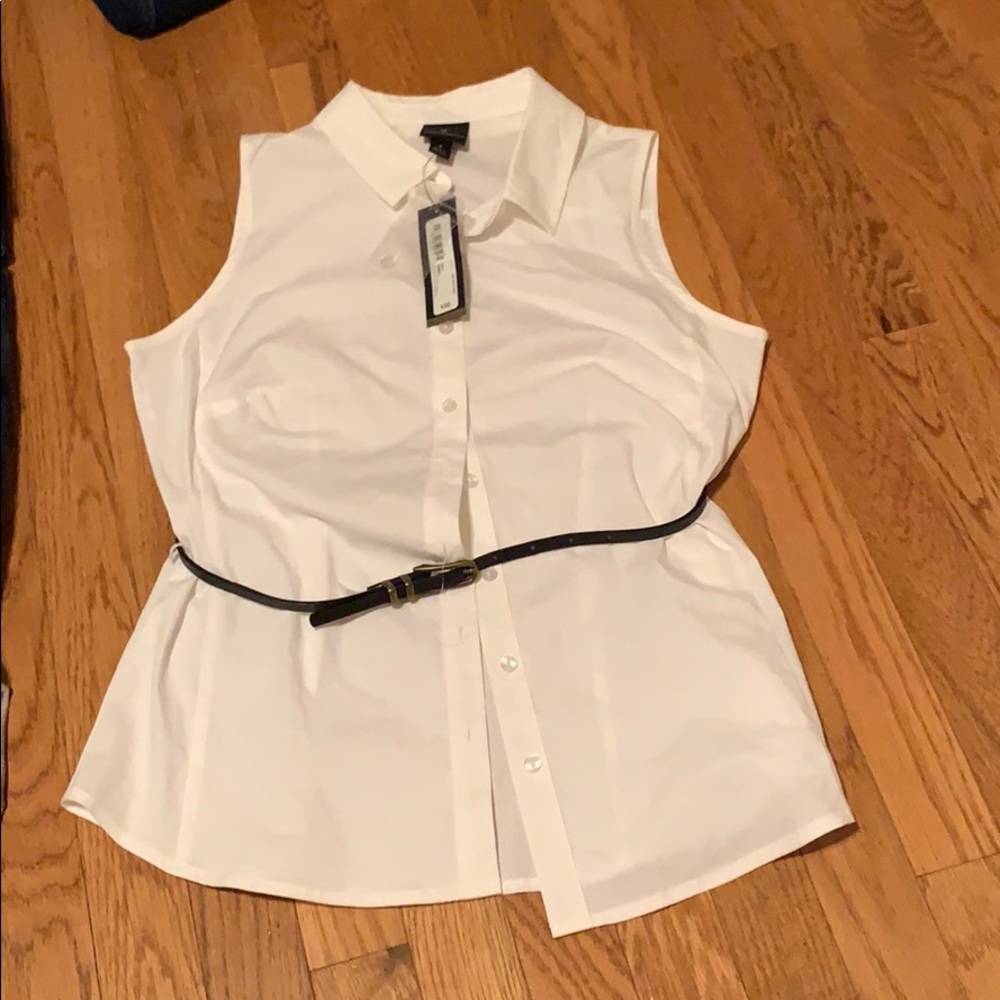 Worthington white button down shirt